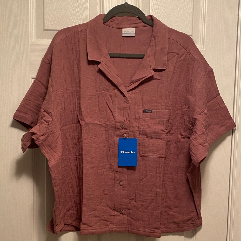 Columbia Holly Hideaway Dusty Rose Breezy Top…size 2X